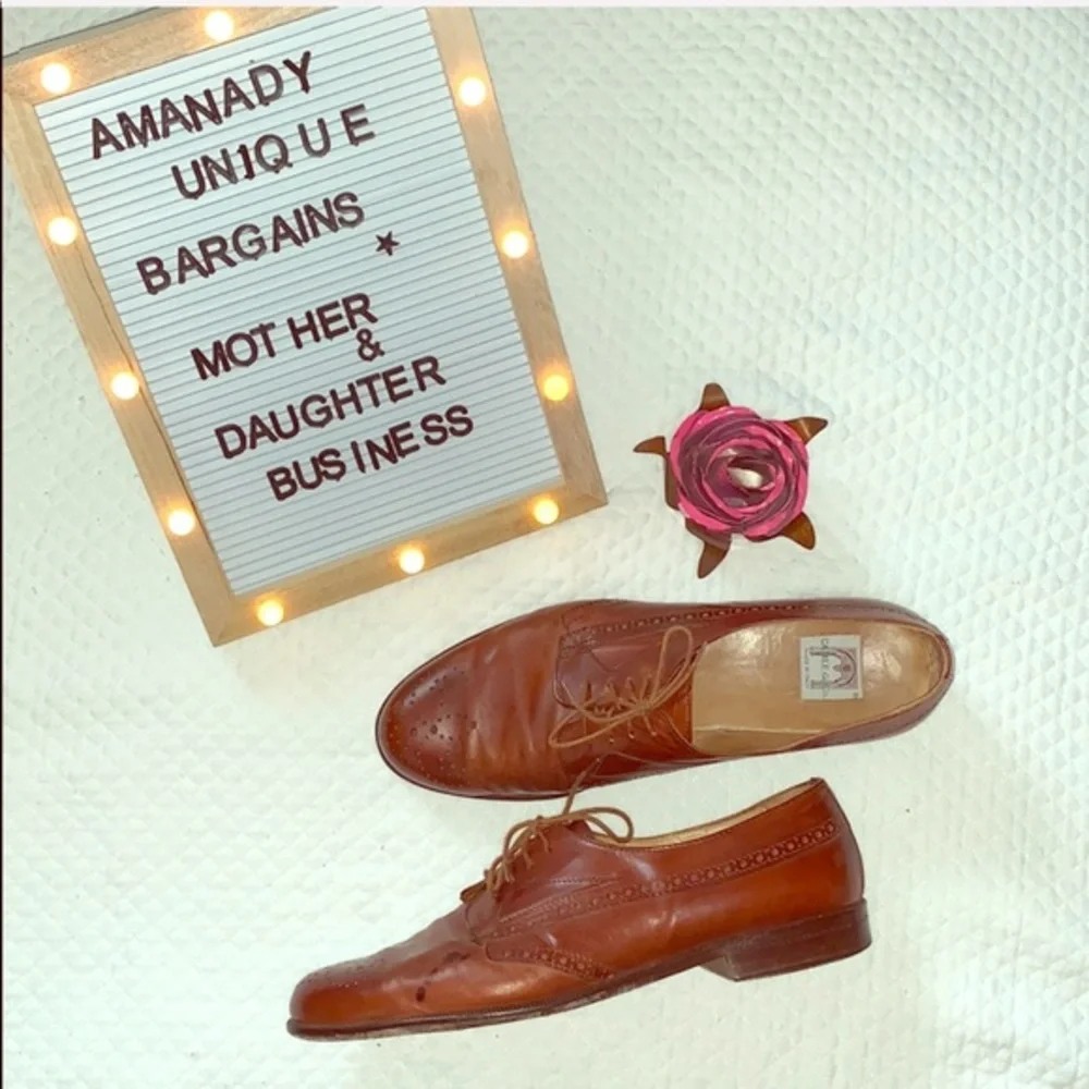 Cable & Co. Black Leather Oxford Dress Shoes VTG